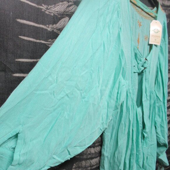 Boho Aqua Color Boho Swim Cover - Picture 4 of 11